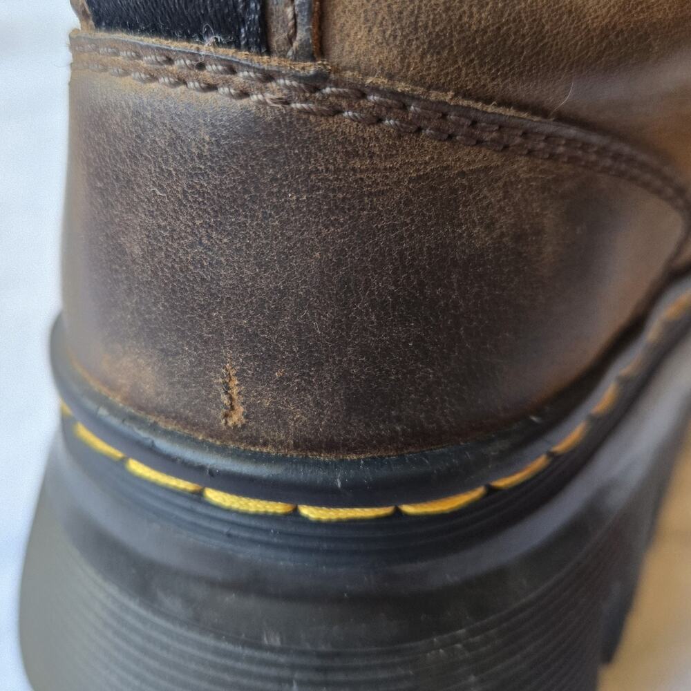 Dr Martens Tarik Brown Crazy Horse Leather Platform Boots Size Men's 7/Women's 8 - Picture 10 of 12